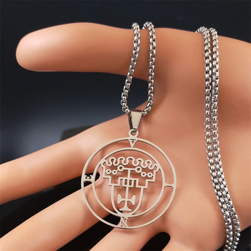 Demon Silver Pendant Vine Seal Satan Women/men