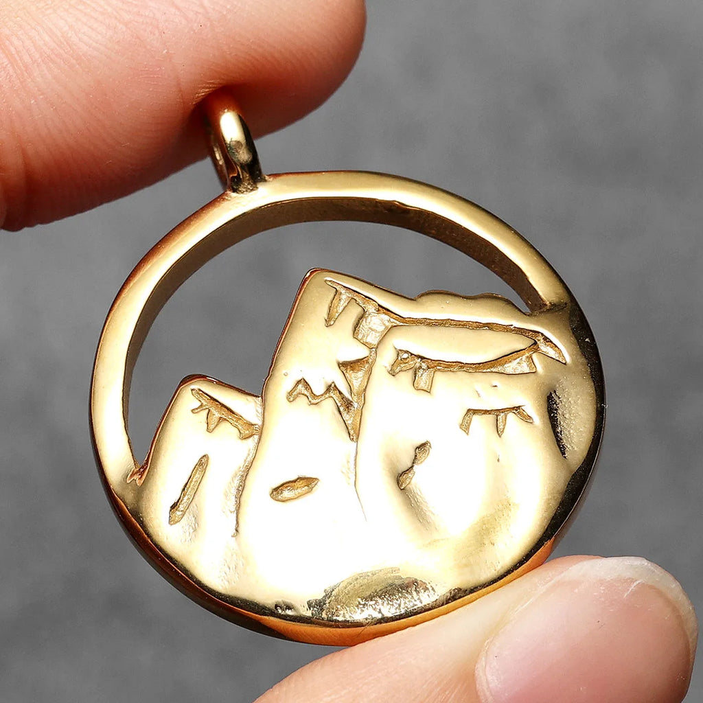 Snow Mountain Minimal Pendant — Stainless Steel