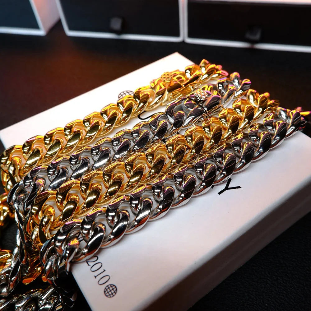 Miami Cuban Link Choker 18mm — Gold