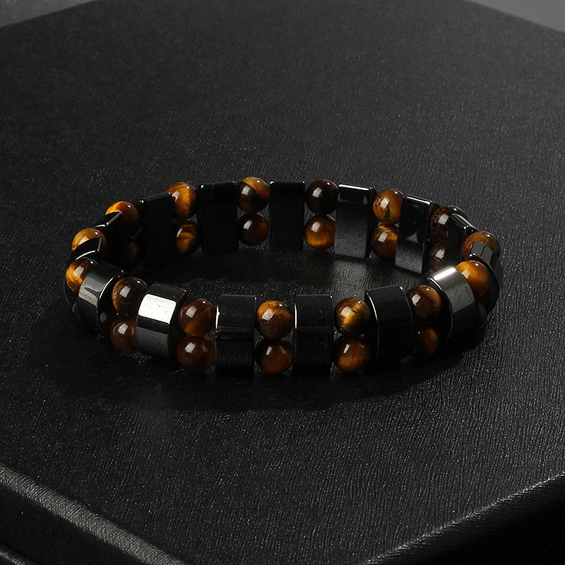 Fashion Wave Hematite Magnetic Bracelet Men Original Beaded Hematite Energy Bracelets for Women Positive Energy Jewelry