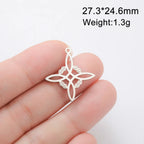 Trinity Witch Knot Charm Pendant — Steel