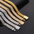Iced Out Cuban Chain Necklace Stainless Steel 8MM