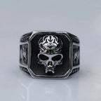 Retro Skull Gothic Biker Ring — Stainless Steel