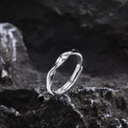 Minimal Mobius Twisted Ring — Stainless Steel