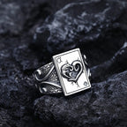 Ace of Spades Poker Ring — Vintage Gothic Playing Card Band