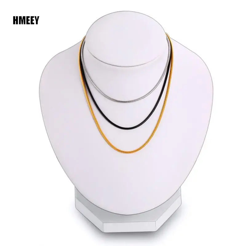 Minimal Snake Chain Choker — Stainless Steel
