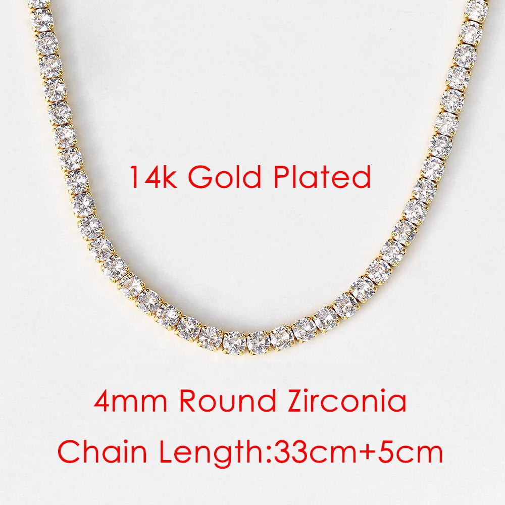 Iced Out Tennis Choker — Stainless Steel