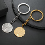 Archangel Michael Medal Keychain — Embossed Lucky Amulet