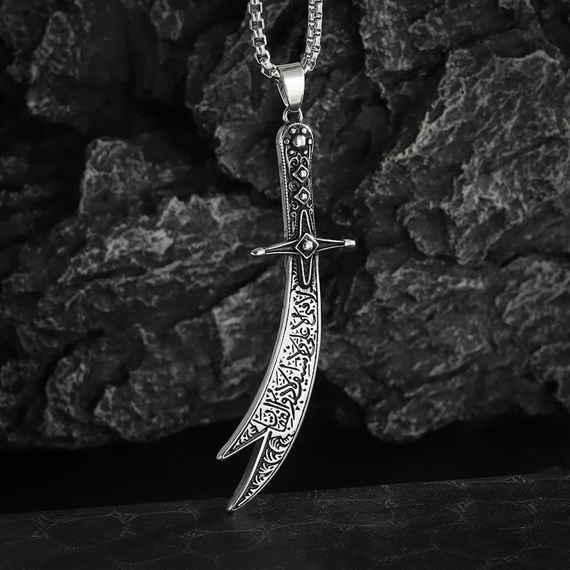 Seraph Warrior Pendant Necklace — Zinc Alloy