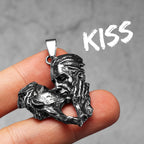 Angel Kiss Pendant Necklace — Stainless Steel