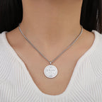 My Shape Saint Benedict Medal Pendant Necklace for Women Men Gold Plated Stainless Steel Round Double Sides Choker Jewelry Gifts
