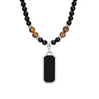 Tibetan Phurba Dagger Stone Necklace — Stainless Steel