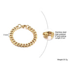 Cuban Curb Chain Bracelet — Stainless Steel
