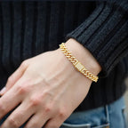 TUHE Unisex VVS1 D Color Moissanite 6mm Cuban Chain Bracelet  S925 Silver For Men Hip Hop Jewelry