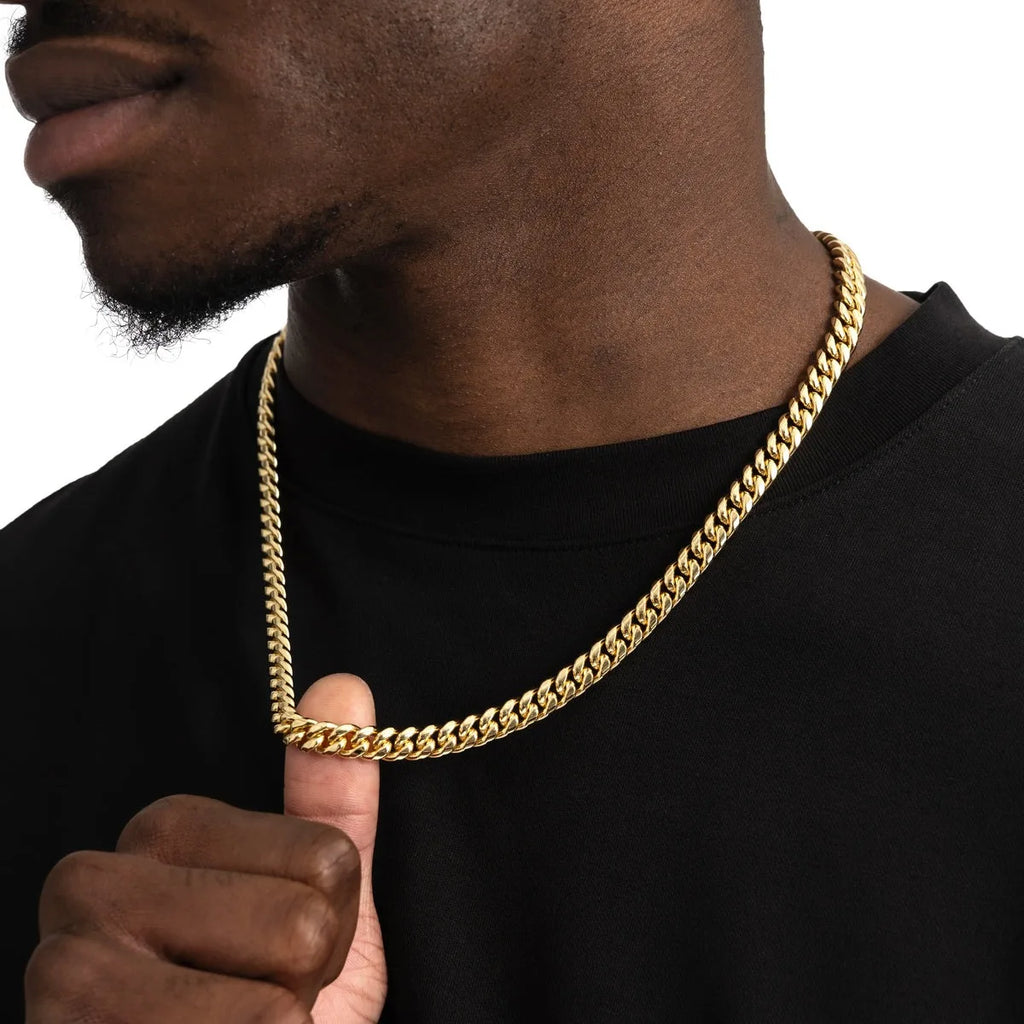 PVD Cuban Link Chain Necklace — Stainless Steel