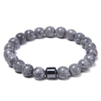 Natural Obsidian Stone Bracelet Magnetic Anxiety Relief Healthy Women Men Smoking Cessation Weight Loss Black Beads