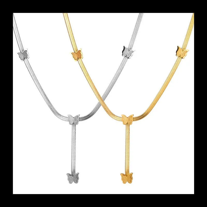 Butterfly Pendant Necklace — Stainless