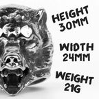 Stainless Steel Men Rings Bear Animal Rock Punk Hip Hop Personality for Biker Male Boyfriend Jewelry Creativity Gift