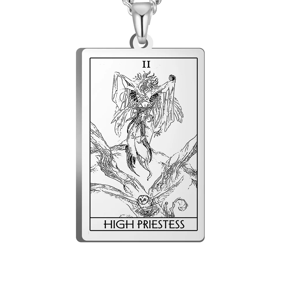 Tarot Major Arcana Amulet Necklace — Stainless Steel