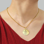 Dawapara Saint Christopher Medal Necklace Jesus Truet In You Amulet Catholic Jewelry Travelers Driver Gifts Stainless