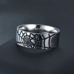 Men' Rings Homme Titanium Steel Ring For Men Spider's Web Oil Drop Punk Ring Fashion Jewelry Accessories Gift Wholesale