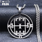 Baphomet Silver Pendant Paimon Sceal Sigil Amon