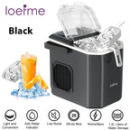 Loefme Desktop Fully Automatic Bullet Shaped Ice Maker 12kg/24h Fast Ice Making Suitable For Home Automatic Cleaning