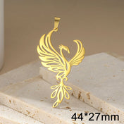 Phoenix Pendant Necklace — Gold Stainless Steel