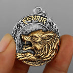 Viking Fenrir Wolf Pendant Necklace — Stainless Steel