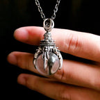 Iced Out Dragon Claw 925 Silver Pendant Necklace