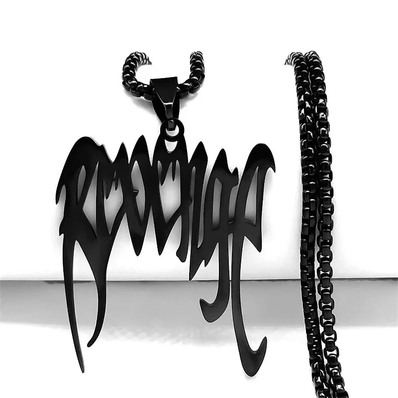 Spiked Choker Silver Pendant Necklace — Stainless Steel