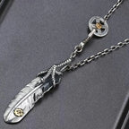 Feather 925 Silver Pendant Necklace