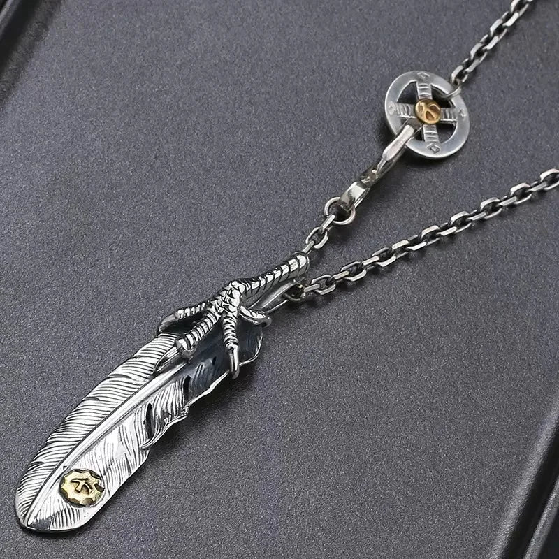 Feather 925 Silver Pendant Necklace