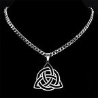 Celtic Knot Trinity Pendant Necklace — Stainless Steel
