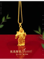Guan Gong Gold Pendant Necklace