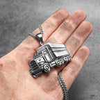 Truck Driver Pendant Necklace — Stainless Steel