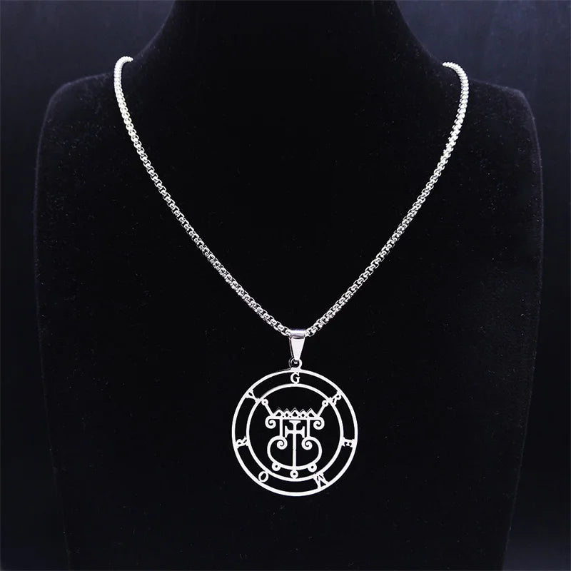 Gremory Sigil Silver Necklace — Stainless Steel