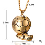 Stainless Steel Basketball Pendant Necklace