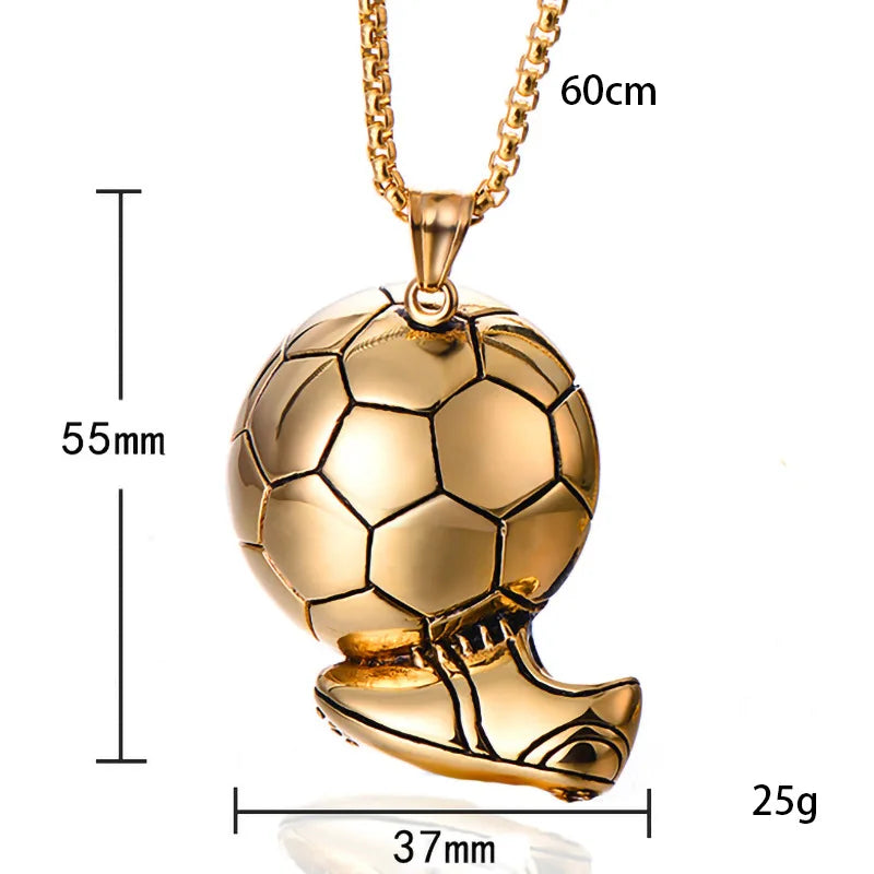 Stainless Steel Basketball Pendant Necklace