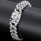Steampunk Skeleton Man Bracelet Men's Stainless Steel Skull Head Chain Wristband Viking Charm Bangles Halloween Jewelry