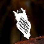 Beier 316L Stainless Steel Nordic Vikings Runes Amulet Pendant Necklace Owl Runes Pendant Necklace Nordic Talisman