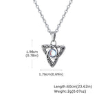 Moonstone Celtic Knot Pendant — Stainless