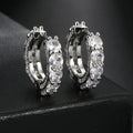 Gold Iced Out Huggie Hoop Earrings Zircon
