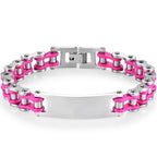12MM Motorcycle Bike Chain Bracelet for Men Stainless Steel Bicycle Link Design Men's ID Bracelets Punk Rock Jewelry 10