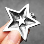 Star Pentagram Pendant Necklace Stainless Steel