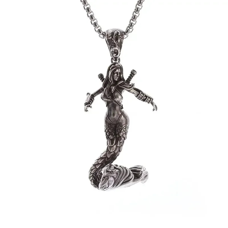 Fashion Anime Sexy Double Ponytail Lolita Pendant Goddess Necklace Men and Women Charm Temptation Cool Jewelry
