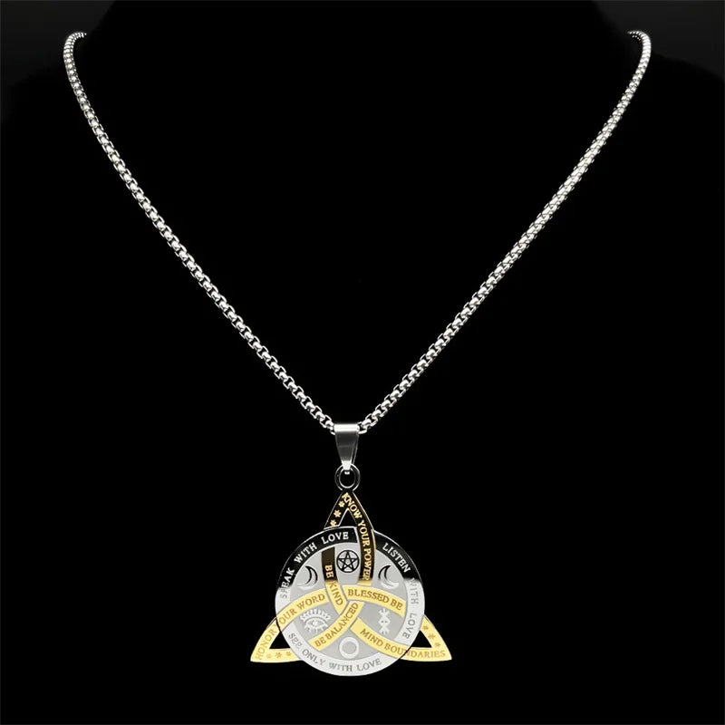 Celtic Silver Pendant Vintage Irish Trinity Knot
