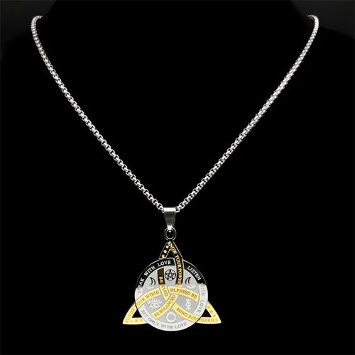 Celtic Silver Pendant Vintage Irish Trinity Knot