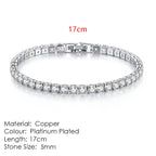 Fashion Multicolor Tennis Bracelet for Women 2.5/3/4/5mm Zirconia Charm Designer Tennis Chain Men Bracelet Wedding Jewelry KC128