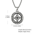 Celtic Knot Round Pendant Necklace — Stainless Steel